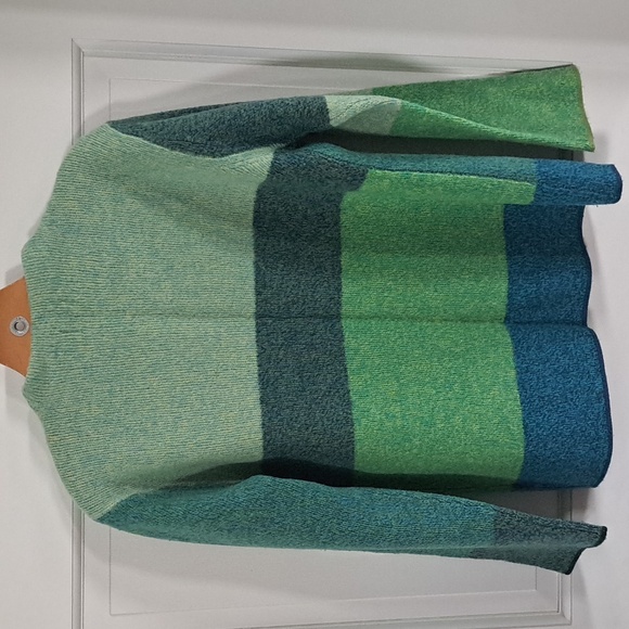 Sigrid Olsen Sport Wool Colorblock Button Front Cardigan Sweater Collectibles - Picture 5 of 11